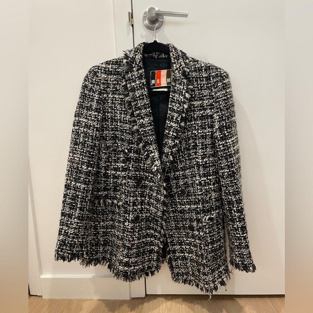 MSGM Tweed Blazer